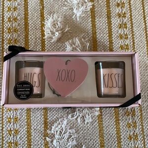 Rae Dunn Hugs and Kisses Valentine’s Candle Set